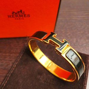 HERMES - Chic H Bracelet -  Noir